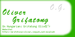 oliver grifatong business card